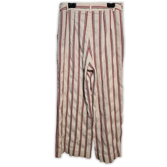 Express Women's Size 6R Ivory With Stripes High Rise Cropped Culottes - Picture 3 of 11